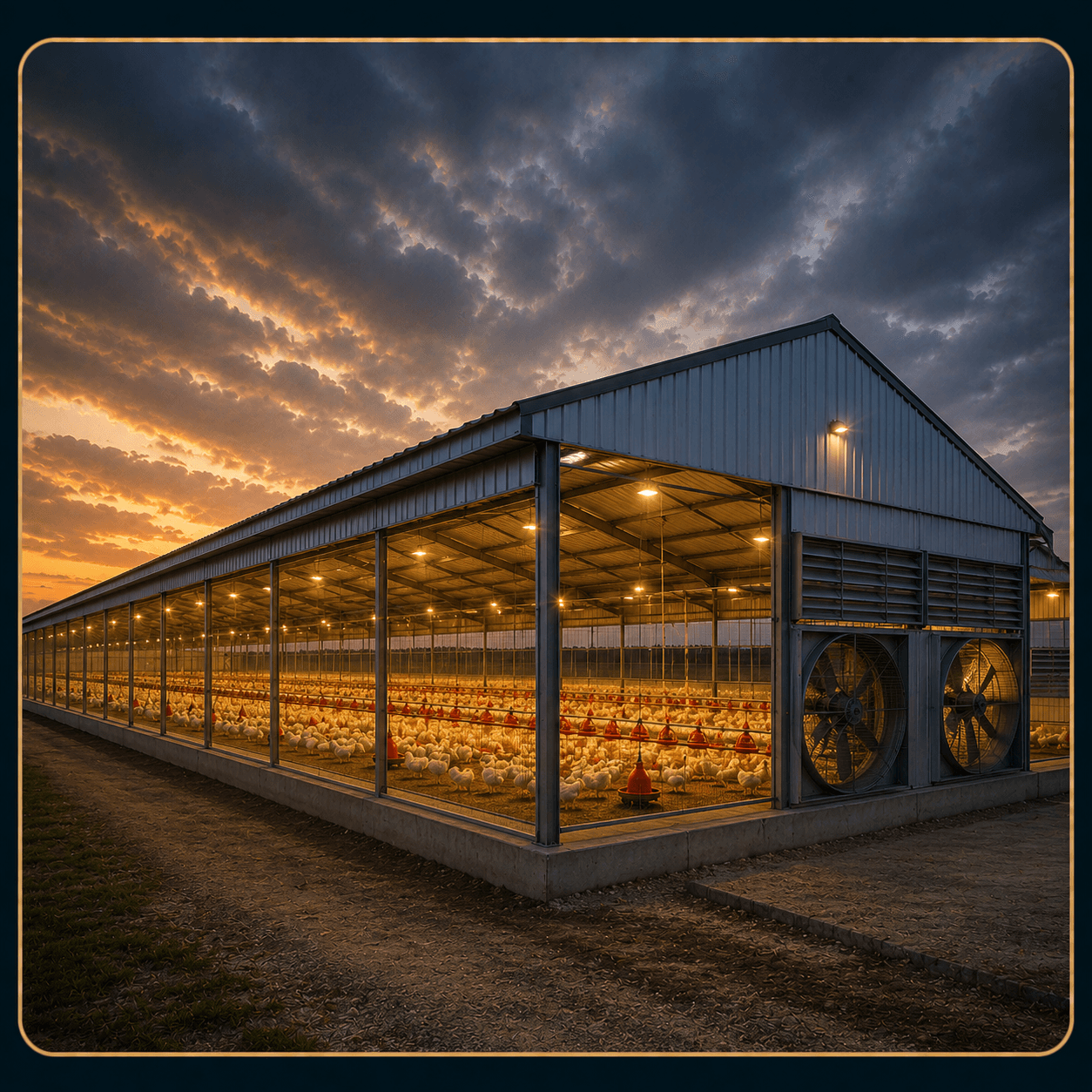 Poultry farm shed — new broiler house