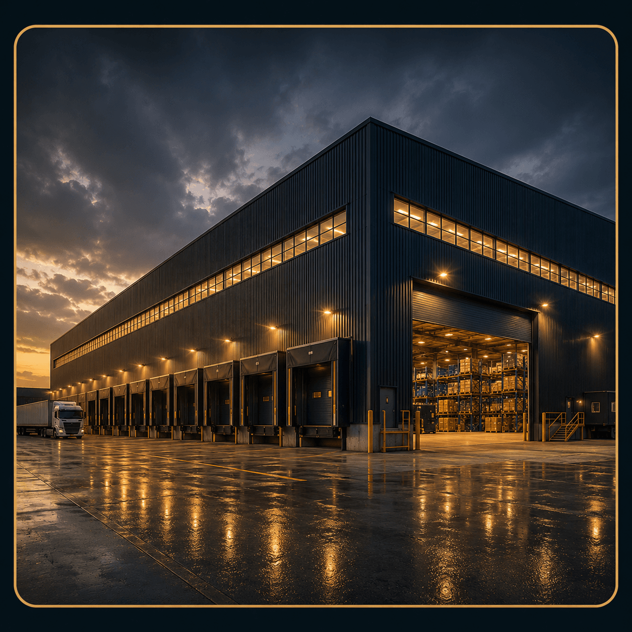 High-bay steel warehouse and storage facility in Pakistan